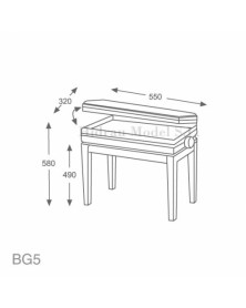 BANQUETA PIANO HIDRAU MODEL BG5