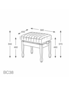 BANQUETA PIANO HIDRAU MODEL BG1